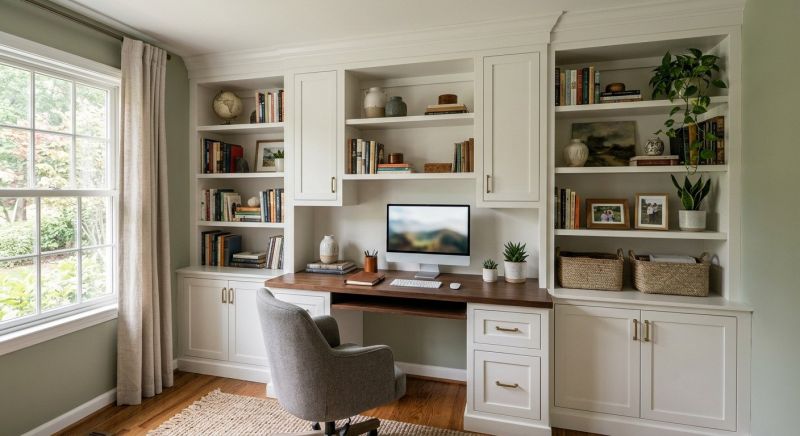 Built In Desk Installation in Durham, NC