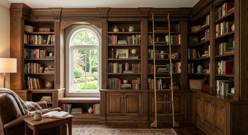 Custom Bookcase Installation in Woodbridge, VA