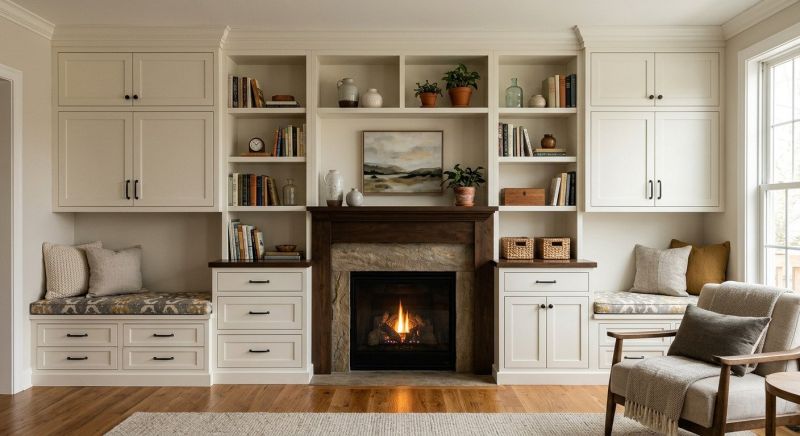 Fireplace Cabinet Installation in Alexandria, VA