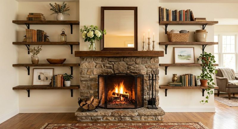 Fireplace Shelves Installation in Greensboro, NC